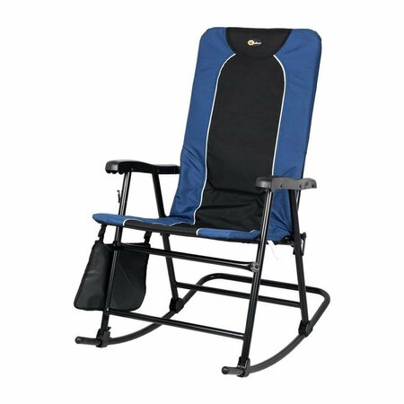 FAULKNER 49598H Dakota Floding Rocking Chair, Blue & Black FLK_49598H
